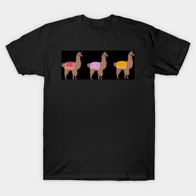 Fun llama pattern T-Shirt by kuallidesigns